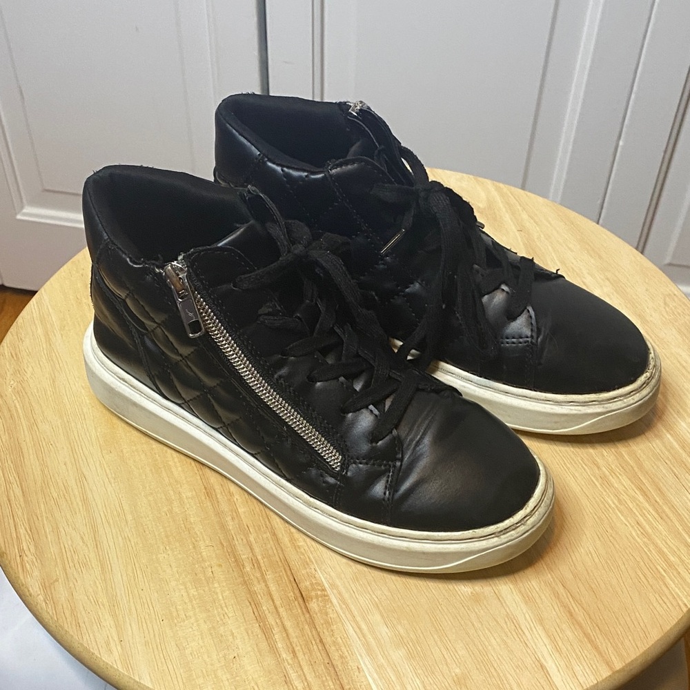 Steve Madden Black Kids High-Top Boots Size 3